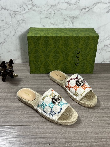 Gucci multicolor cloth espadrille slides — 4