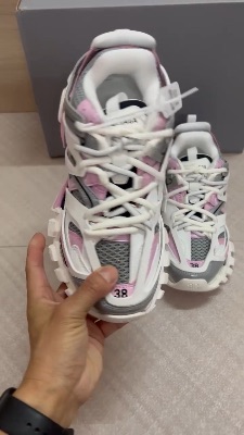 Balenciaga Track sneakers in the White, Pink, and Grey colorway — 5