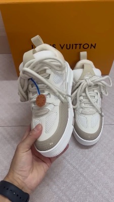 Louis Vuitton LV Skate Sneakers in the Beige White colorway — 5