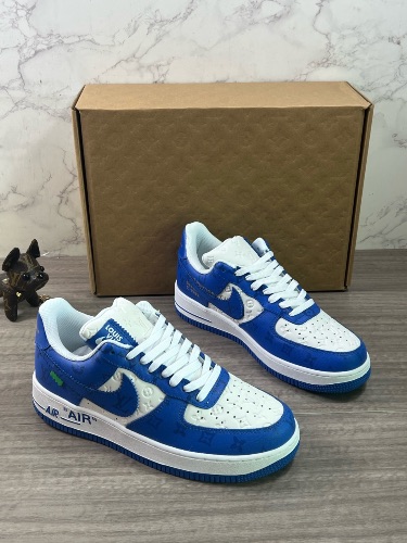 Louis Vuitton x Nike Air Force 1 Low 'White Team Royal' sneakers — 4