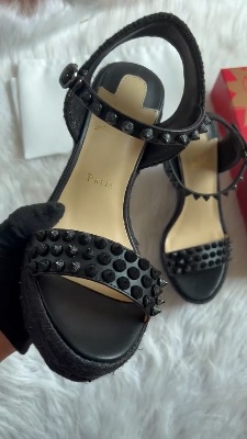 Christian Louboutin Madmonica 120 spiked espadrille wedge sandals — 5