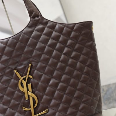 Saint Laurent Icare Medium Quilted Leather Tote — 3