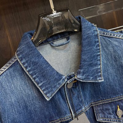 Gucci blue denim trucker jacket and matching relaxed-fit blue jeans — 5