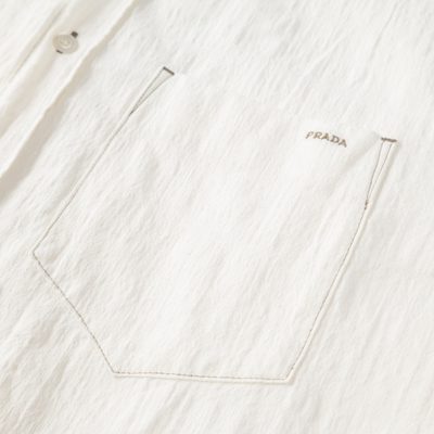 Prada Re-Nylon logo-plaque shirt — 5