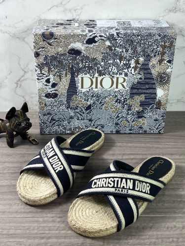 Dior Granville espadrille slide sandals — 3