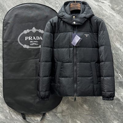 Prada hooded down puffer jacket
