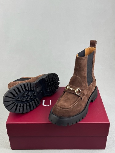 Gucci Horsebit suede ankle boots