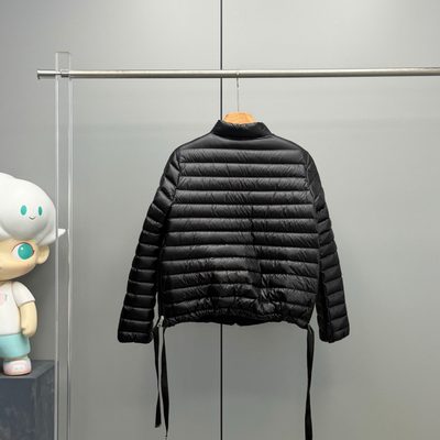 Moncler Azalee Tie-Details Short Down Jacket — 9