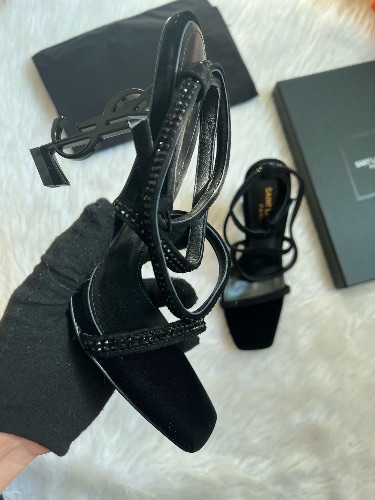 Saint Laurent Opyum 110 crystal-embellished heels — 4