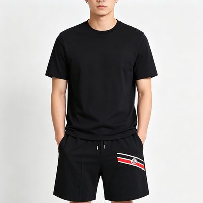 Moncler logo-appliquéd striped shorts — 4