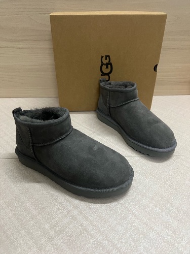 UGG Classic Ultra Mini Boots in a black suede finish — 4