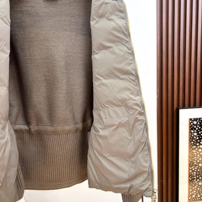 Moncler Wool & Cashmere-Blend and Quilted Shell Down Cardigan — 6