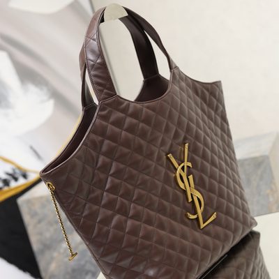 Saint Laurent Icare Medium Quilted Leather Tote — 5