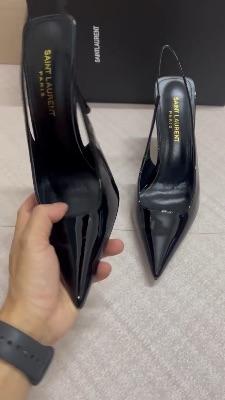 Saint Laurent patent leather slingback pumps — 5