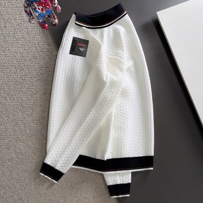 Prada long-sleeve knit polo sweater — 7