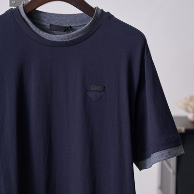 Prada triangle-logo cotton T-shirt — 5