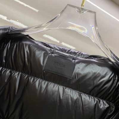 Prada Hooded Technical Fabric Down Jacket — 10