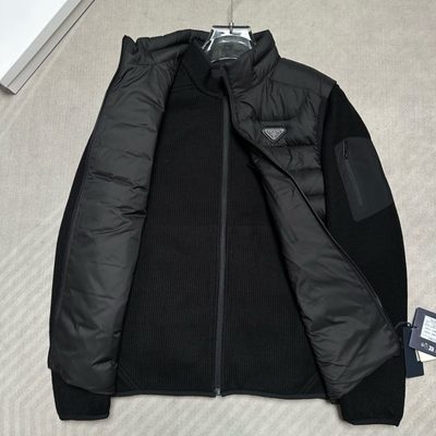 Prada padded nylon-front wool hybrid jacket — 5