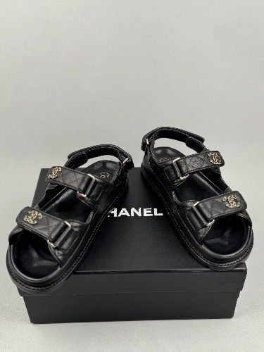 Chanel quilted calfskin "Dad" sandals — 4