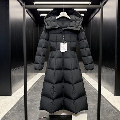 Moncler Faucon Long Down Jacket in black — 3