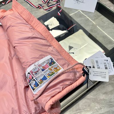 Moncler Arques Velvet Down Vest in a pink — 7