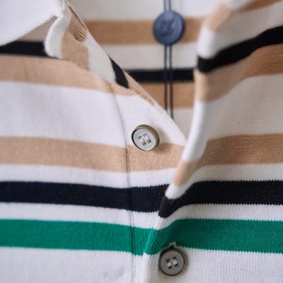 Louis Vuitton Striped Textured Short-Sleeved Polo Shirt — 5