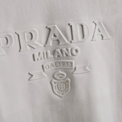 Prada raised logo round-neck T-shirt — 4