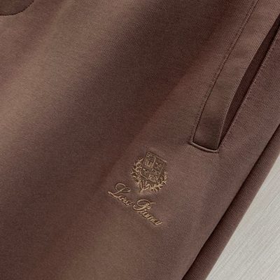 Loro Piana black zip-through overshirt and matching drawstring trousers set — 5