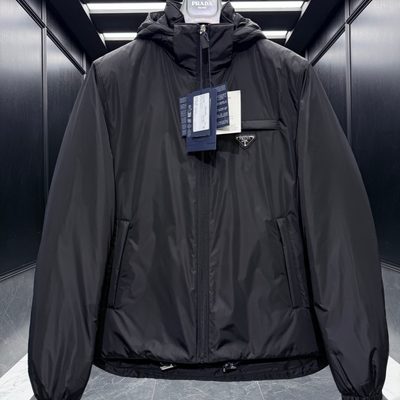 Prada Black Re-Nylon Puffer Jacket — 4