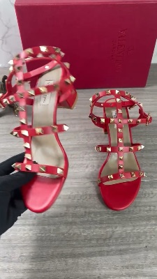 Valentino Garavani Rockstud block heel sandals — 5