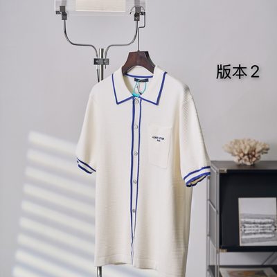 Louis Vuitton white waffle-knit polo shirt — 3