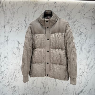 Moncler cable-knit down jacket — 7