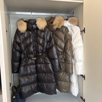 Moncler Boedic Hooded Long Down Jacket — 8