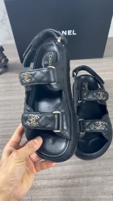 Chanel quilted calfskin "Dad Sandals" — 5