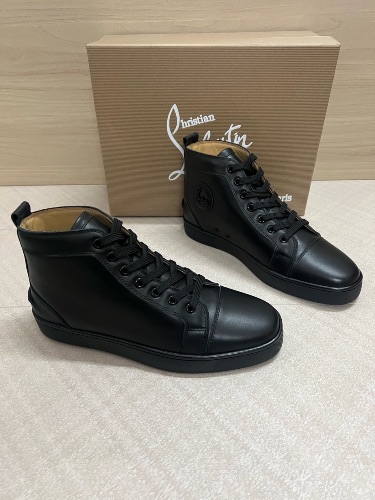 Christian Louboutin Louis Flat Calf Black high-top sneakers — 4