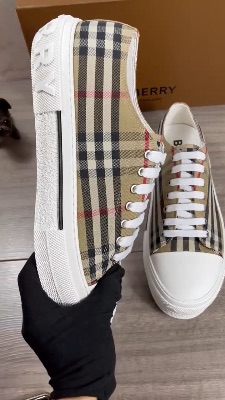 Burberry Check Canvas Sneakers — 5