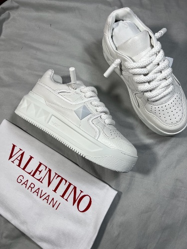 Valentino Garavani One Stud XL low-top sneakers in white leather