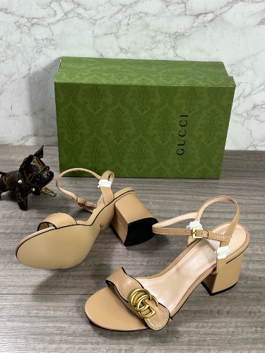 Gucci Marmont leather block-heel sandals — 4