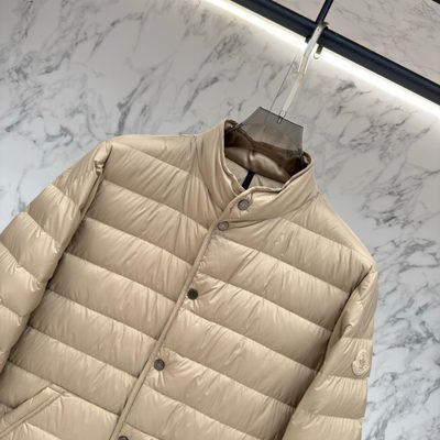 Moncler Beige Clorin Short Down Jacket — 8