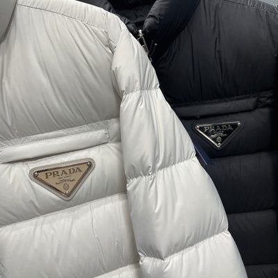 Prada stand-collar down puffer jacket — 5