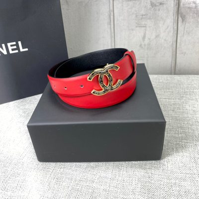 Chanel calfskin leather belt — 3