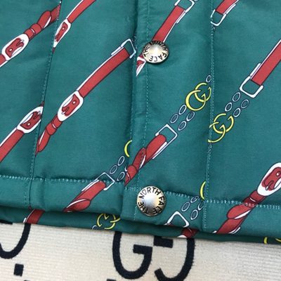 The North Face x Gucci GG Logo / Chain Print Padded Vest — 5