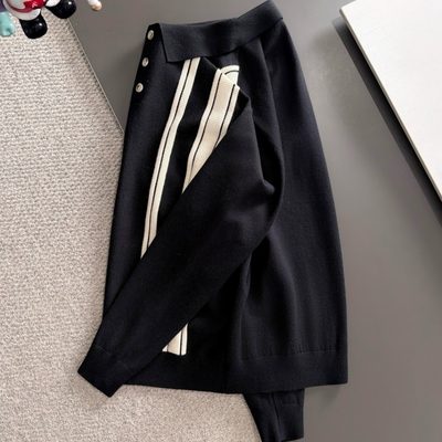 long-sleeve knitted polo sweater — 7