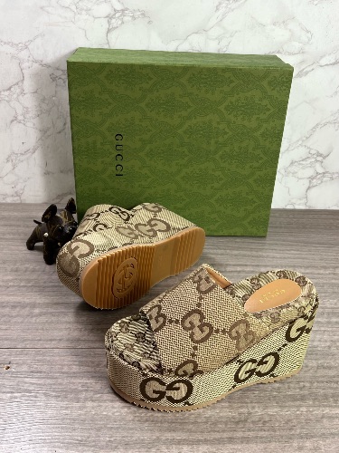 Gucci Angelina Maxi GG platform slide sandals — 4