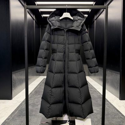 Moncler Faucon Long Down Jacket in black — 4