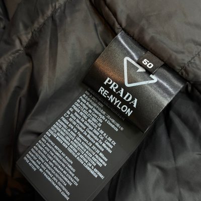 Prada men's black Re-Nylon or technical hooded jacket — 10