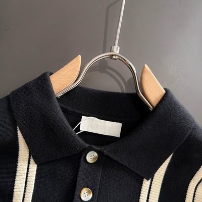 long-sleeve knitted polo sweater — 3