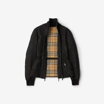 Burberry Micro Check-stitch Nylon Wakerley Jacket — 6
