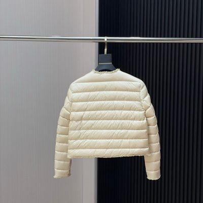 Moncler Fleurs Bouclé-Trimmed Short Down Jacket — 4
