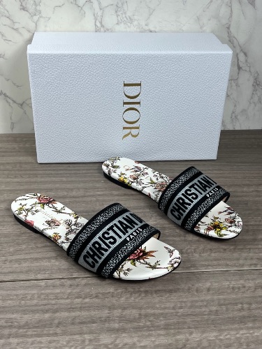 Christian Dior Floral Dway Slide Sandals — 4